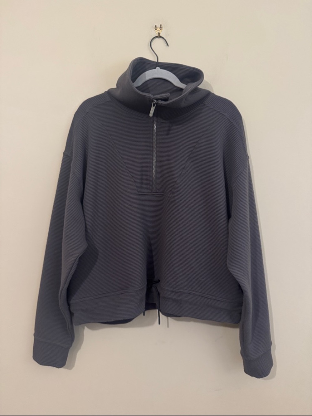 Zella Kickback Ottoman Half Zip Pullover, Grey, Size Large - Picture 6 of 14